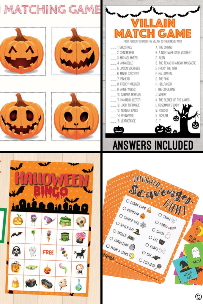 57  Printable Halloween Games For Kids Adults Fun Party Pop