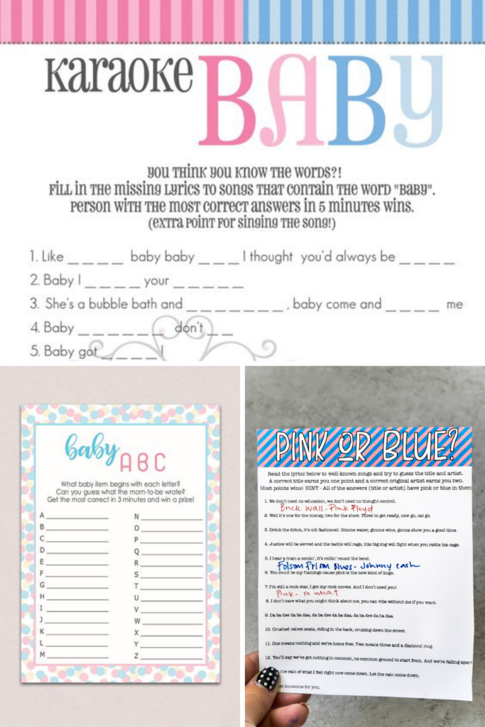 Fun & Sweet Gender Reveal Printable Games PDF Download - Fun Party Pop