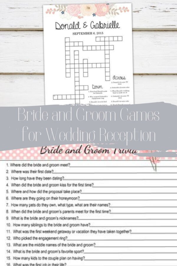 47 Wedding Table Games That Guests Will Love - Fun Party Pop