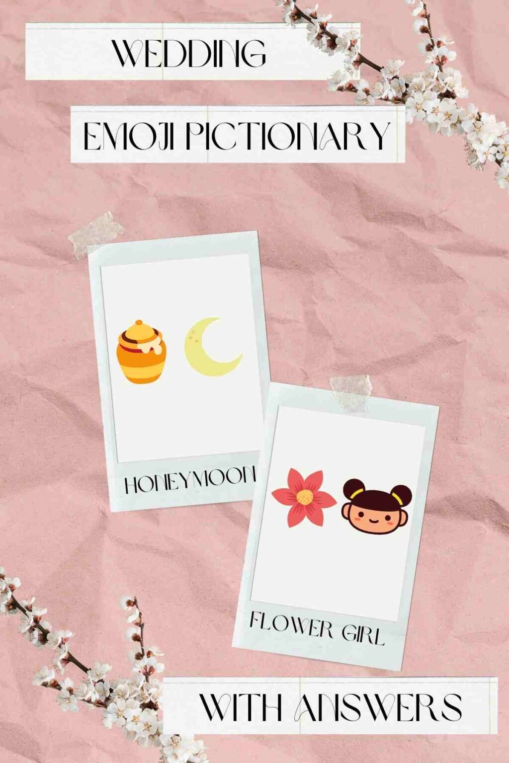 13 Wedding Emoji Pictionary with Answers Fun Party Pop