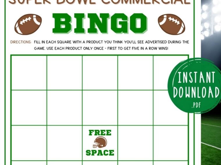 Super Bowl Bingo Cards