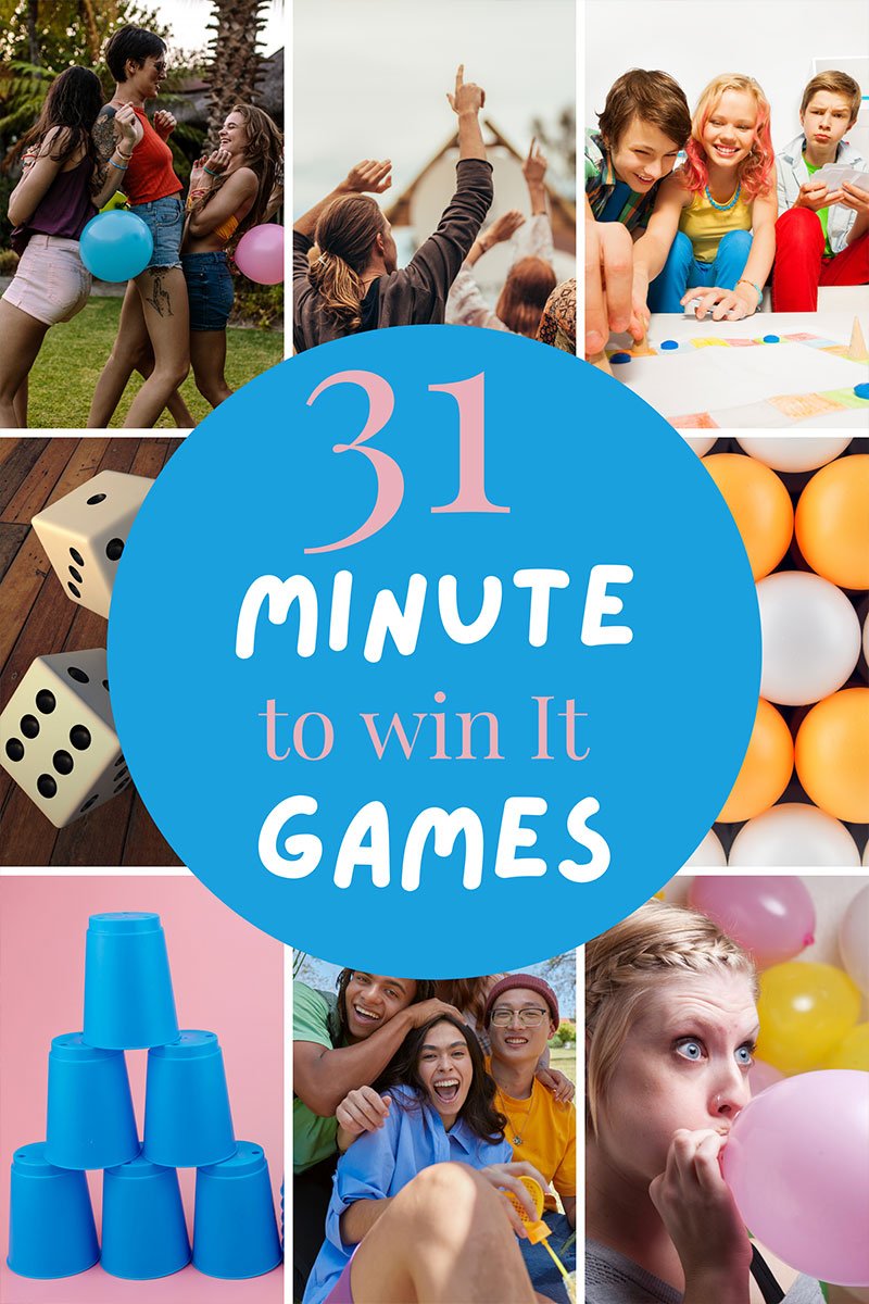 Minute to win it games for youth groups, 31 ideas broken down for fun.