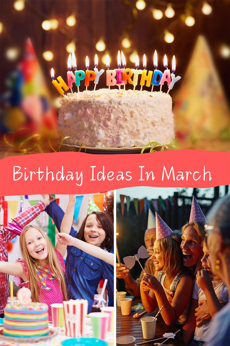 Three images with people celebrating and a birthday cake. 