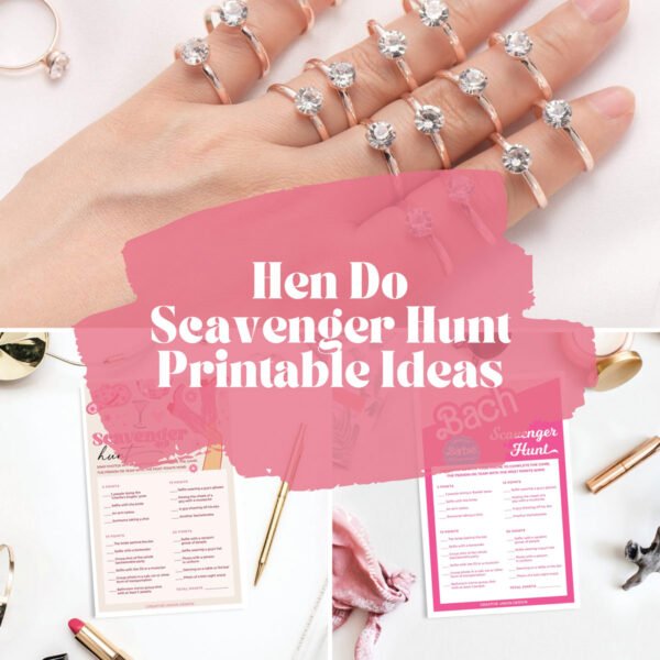 Hen Do Scavenger Hunt Printable Ideas - Fun Party Pop